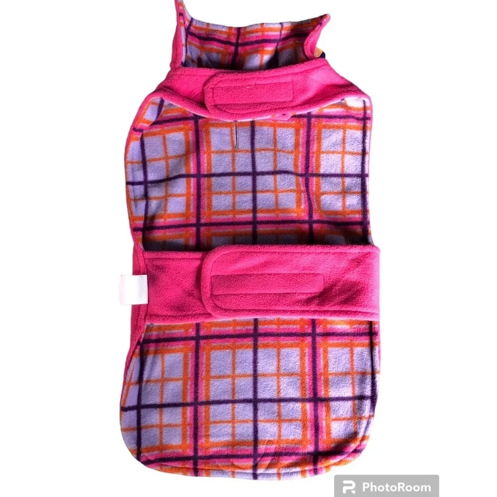 NWT Youly Reversible Plaid cozy dog coat S/M